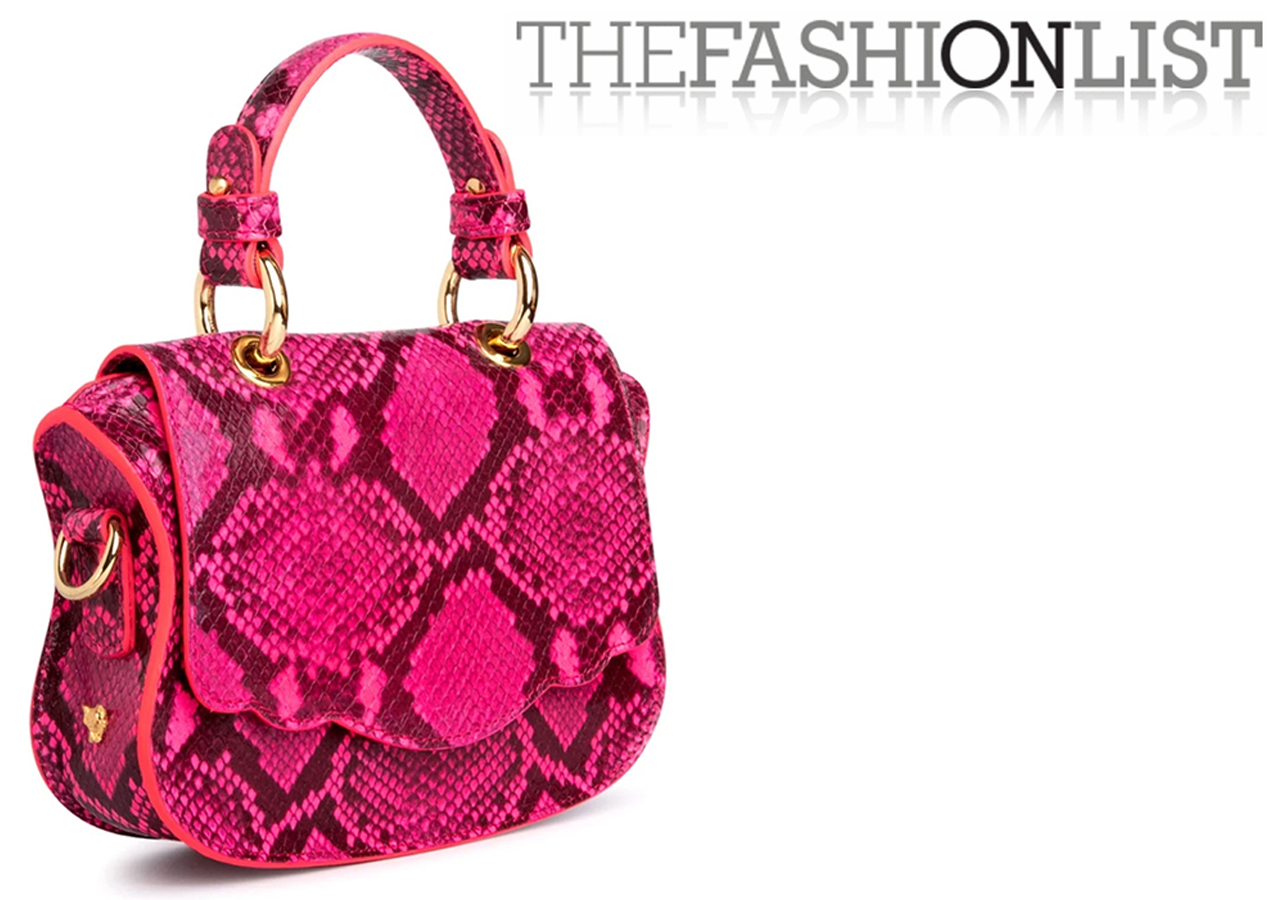 Thale Blanc Pink Python Embossed Audrey Micro Bag in TheFashionList