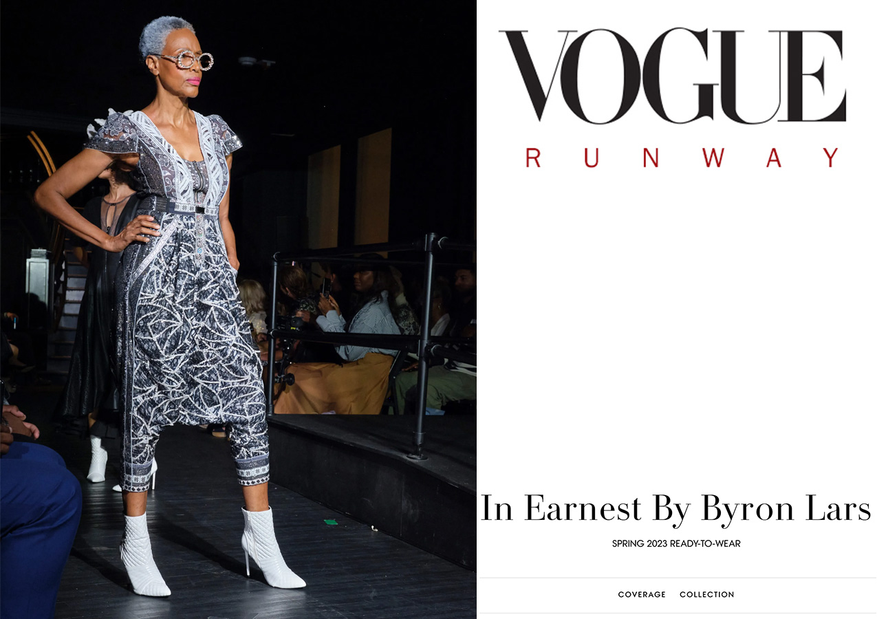 In Earnest by Byron Earnest Lars in Vogue Runway on Coco Mitchell