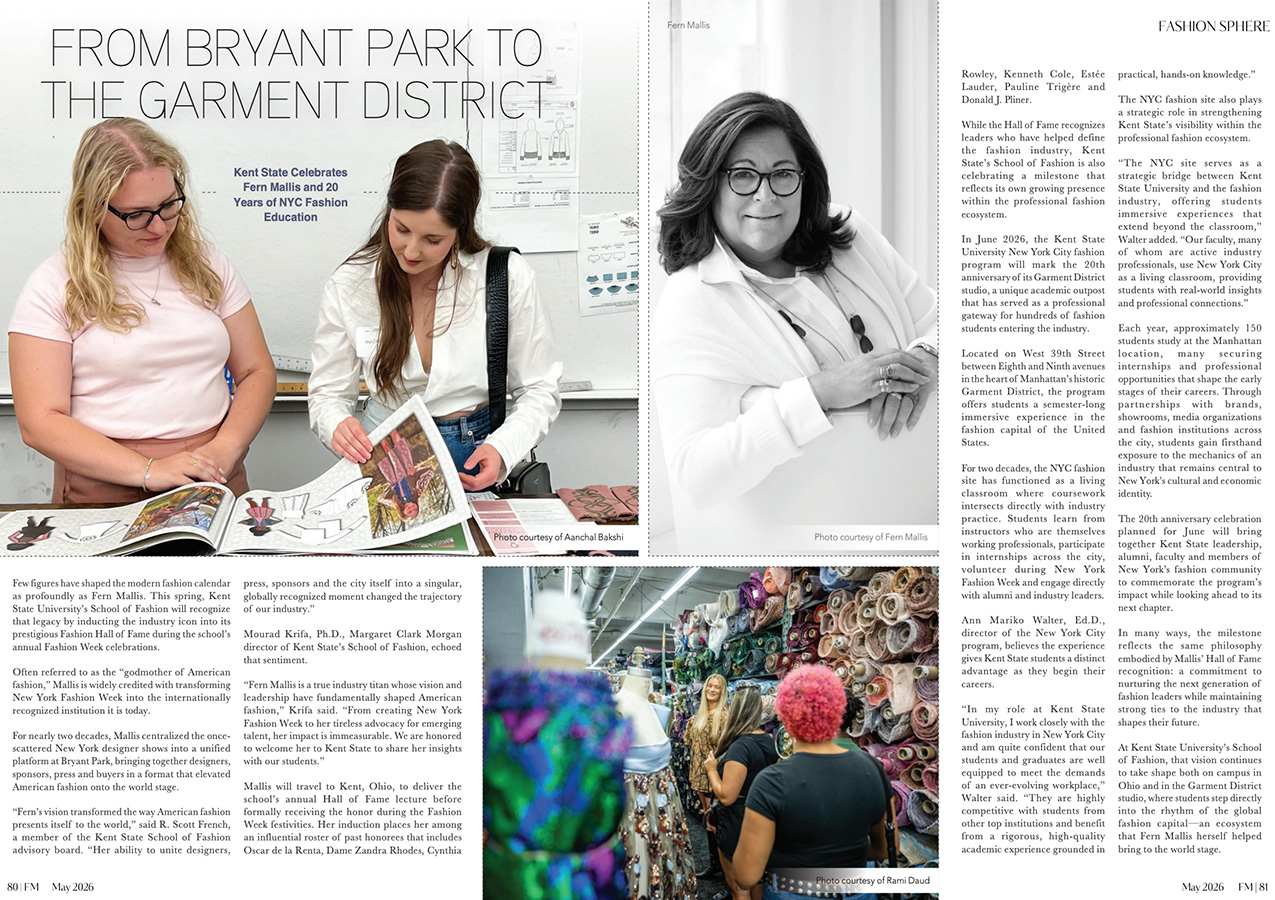 Kent State NYC Studio & Fern Mallis in Fashion Mannuscript
